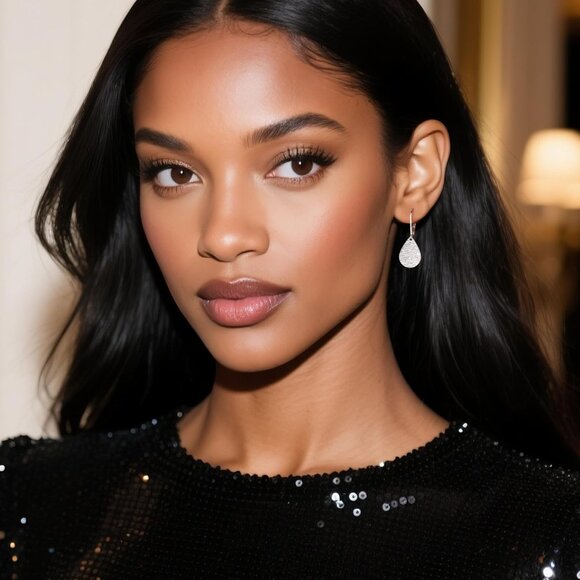 Sterling Silver Teardrop Hammered Leverback Dangle Earrings Jewelry for Women - Picture 2 of 6